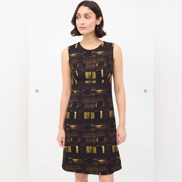 Prada women’s dress size 46 Purple & Yellow Printed Sheath Dress - Picture 1 of 9